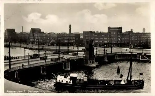 Ak Amsterdam Nordholland Niederlande, Berlagebrug