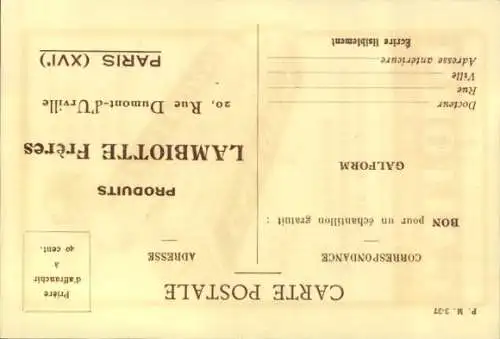 Ak Reklame, Galform, Lambiotte Freres, Ameisenaldehyd-Pastillen