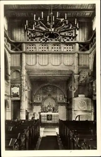 Ak Hahnenklee Goslar im Harz, Evang. Luth. Kirche, Innenansicht