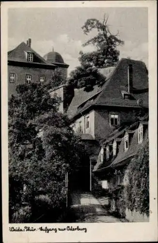 Ak Weida in Thüringen, Aufgang zur Osterburg