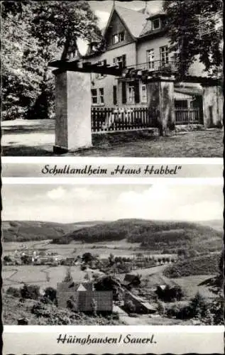 Ak Hüinghausen Herscheid im Sauerland, Schullandheim Haus Habbel, Panorama