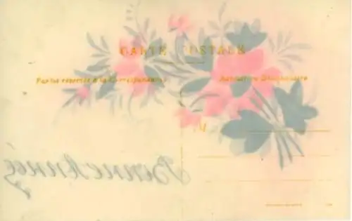 Zelluloid Ak Glückwunsch Neujahr, Blumen