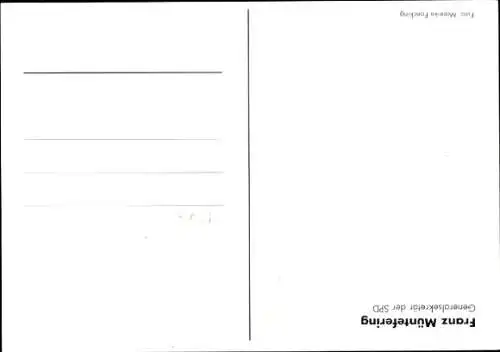 Ak Politiker Franz Müntefering, Generalsekretär der SPD, Portrait, Autogramm