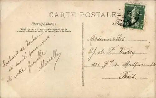 Ak Plastik von Domenico Mastroianni, Neujahr 1908, Liebespaar, Gondel