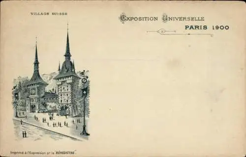 Ak Paris, Ausstellung von 1900, Schweizer Dorf