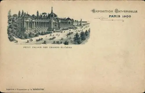 Litho Paris Frankreich, Weltausstellung 1900, Petit Palais des Champs Elysees