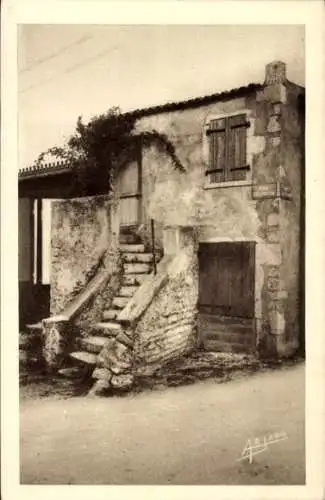 Ak La Cotinière Saint Pierre d'Oléron Charente Maritime, Rustikale Treppe