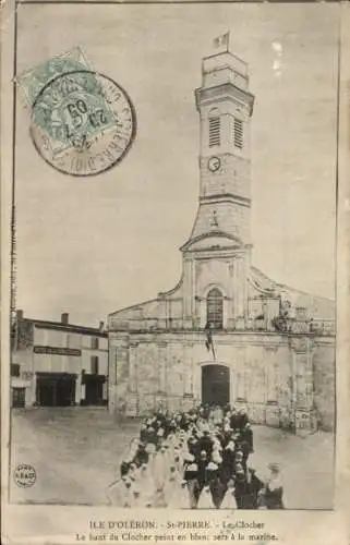 Ak Saint Pierre d'Oléron Charente Maritime, Glockenturm