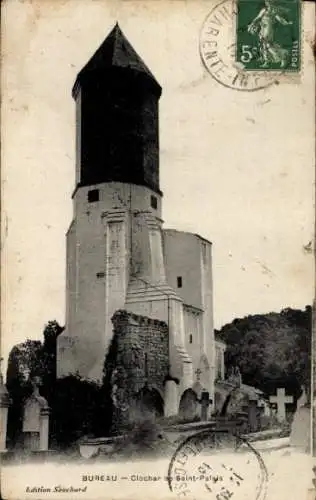 Ak Bureau Saint Palais sur Mer Charente Maritime, Glockenturm von Saint Palais