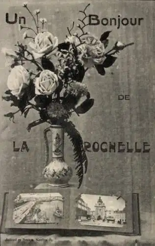 Ak La Rochelle Charente Maritime, Blumenvase, Ufer, Turm