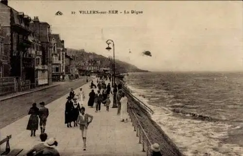 Ak Villers sur Mer Calvados, Digue