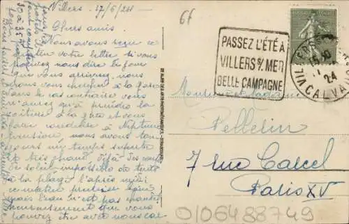 Ak Villers sur Mer Calvados, Digue
