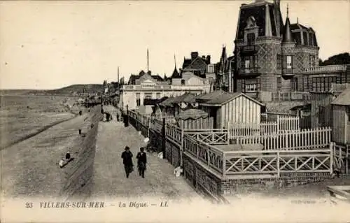 Ak Villers sur Mer Calvados, Digue