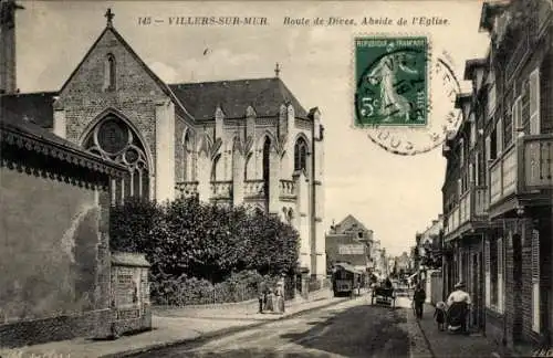 Ak Villers sur Mer Calvados, Route de Dives, Abside de l'Eglise