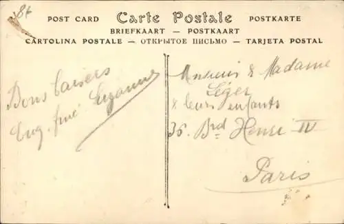 Ak Villers sur Mer Calvados, Route de Dives, Abside de l'Eglise