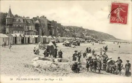 Ak Villers sur Mer Calvados, Strand