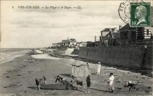 Ak Ver sur Mer Calvados, la Plage, la Digue