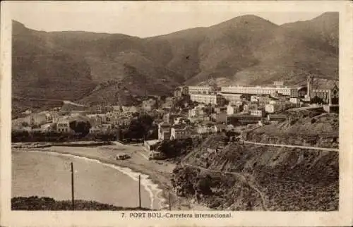 Ak Portbou Port Bou Katalonien, Internationale Autobahn