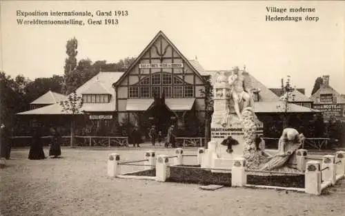 Ak Gent Gent Ostflandern, Internationale Ausstellung 1913, Modern Village