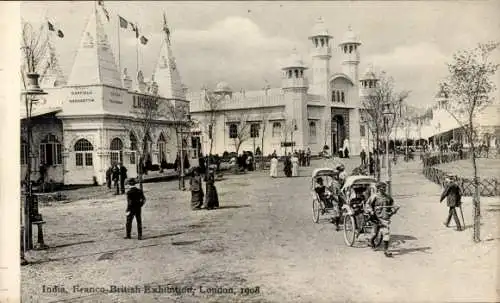 Ak London City England, Französisch-Britische Ausstellung 1908, Indien