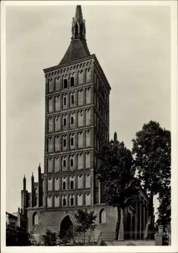 Ak Olsztyn Allenstein Ostpreußen, Katholische Pfarrkirche St. Jakob, Westturm