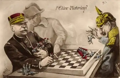 Ak Joffre, Guillaume II., Échecs, Schach, Napoleon