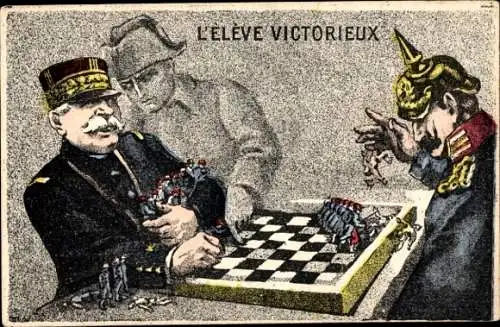 Ak Joffre, Guillaume II., Échecs, Schach, Napoleon