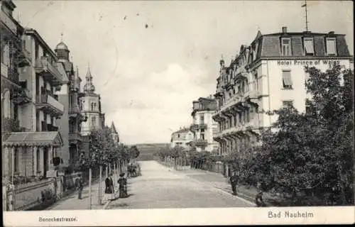 Ak Bad Nauheim in Hessen, Beneckestraße, Hotel Prince of Wales