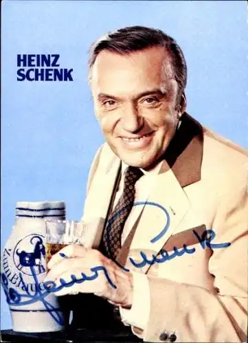 Ak Sänger Heinz Schenk, Portrait, Autogramm, Zum Blauen Bock