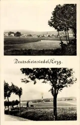 Ak Deutscheinsiedel Deutschneudorf Erzgebirge, Panorama, Teilansicht