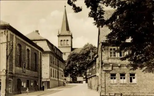 Ak Gehren Ilmenau Thüringen, Blick zum Rathaus