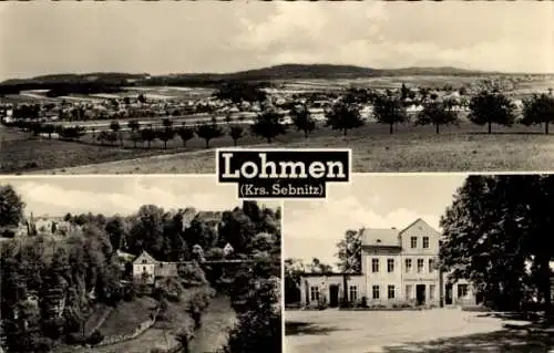 Ak Lohmen Sächsische Schweiz, Panorama,  Gasthaus