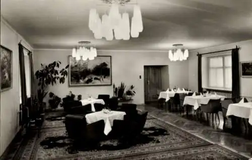 Ak Moritzburg in Sachsen, HOG und Hotel Waldschänke, Innenansicht, Roter Salon