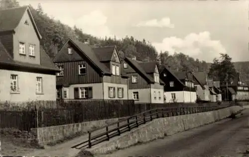 Ak Antonsthal Breitenbrunn im Erzgebirge, Straßenpartie in der Siedlung, Wohnhäuser