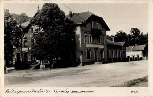 Ak Coswig in Sachsen, Spitzgrundmühle