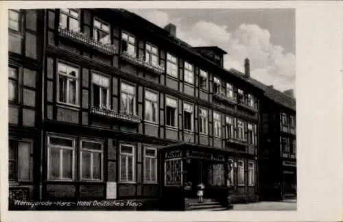 Ak Wernigerode im Harz, Hotel Deutsches Haus, Burgstraße 19