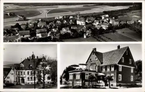 Ak Dauchingen in der Baar, Gesamtansicht, Cafe und Konditorei Jos. Fleig