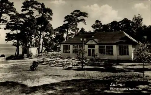 Ak Seebad Lubmin, HO Gaststätte Waldhalle