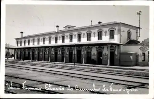 Foto Ak Vilar Formoso Portugal, Estaco do Caminho de Ferro Gare