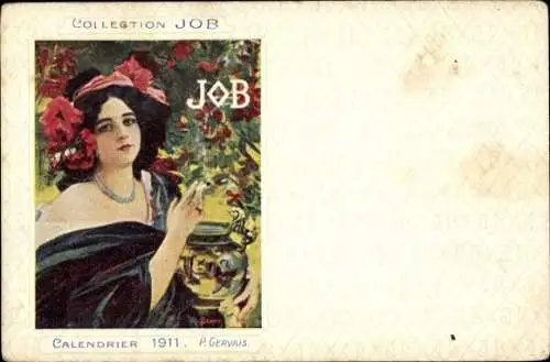 Künstler Ak Gervais, P., Collection JOB, Kalender 1911