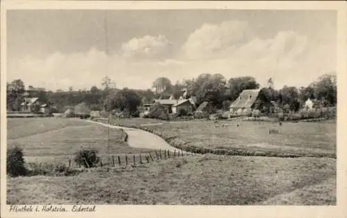 Ak Flintbek in Holstein, Gesamtansicht, Eidetal