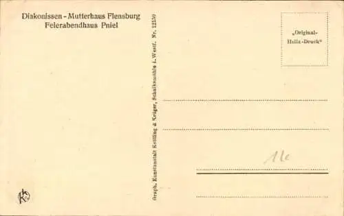 Ak Flensburg in Schleswig Holstein, Diakonissen Mutterhaus, Feierabendhaus Pniel, Treppenhaus