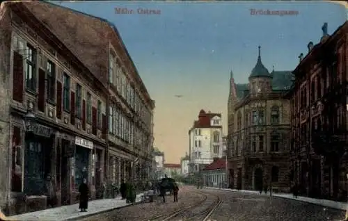 Ak Ostrava Mährisch Ostrau Region Mährisch Schlesien, Brückengasse