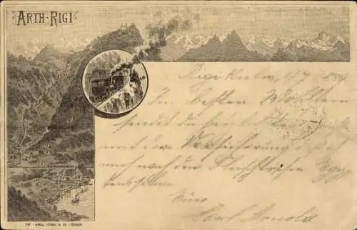 Vorläufer Litho Arth Kanton Schwyz, Gesamtansicht, Arth-Rigi