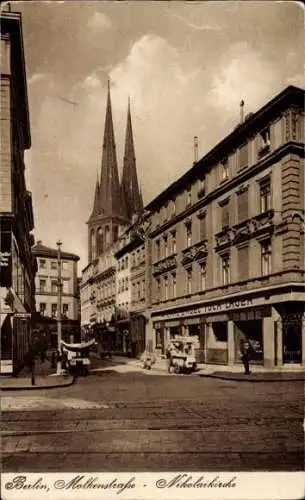 Ak Berlin Mitte, Moltkenstraße, Nikolaikirche