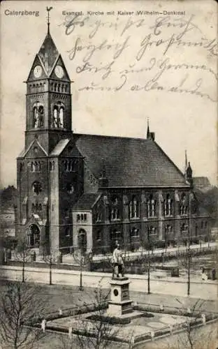 Ak Caternberg Katernberg Essen im Ruhrgebiet, Evangelische Kirche, Kaiser-Wilhelm-Denkmal