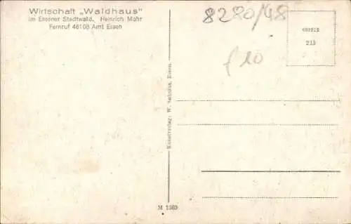 Ak Essen im Ruhrgebiet, Wirtschaft Waldhaus, Stadtwald