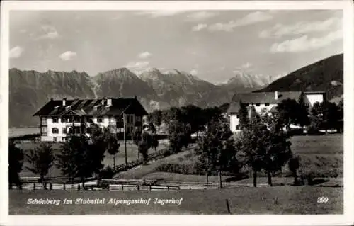 Ak Schönberg im Stubaital in Tirol, Alpengasthof Jägerhof