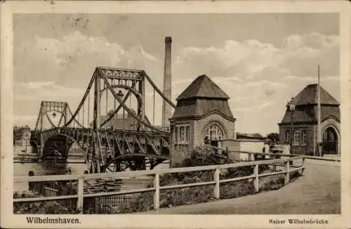 Ak Wilhelmshaven an der Nordsee, Kaiser Wilhelmsbrücke