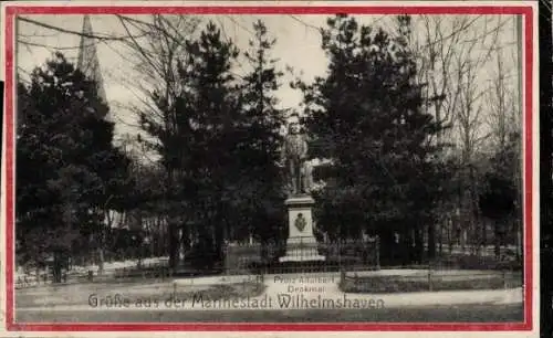 Ak Wilhelmshaven an der Nordsee, Prinz Adalbert-Denkmal